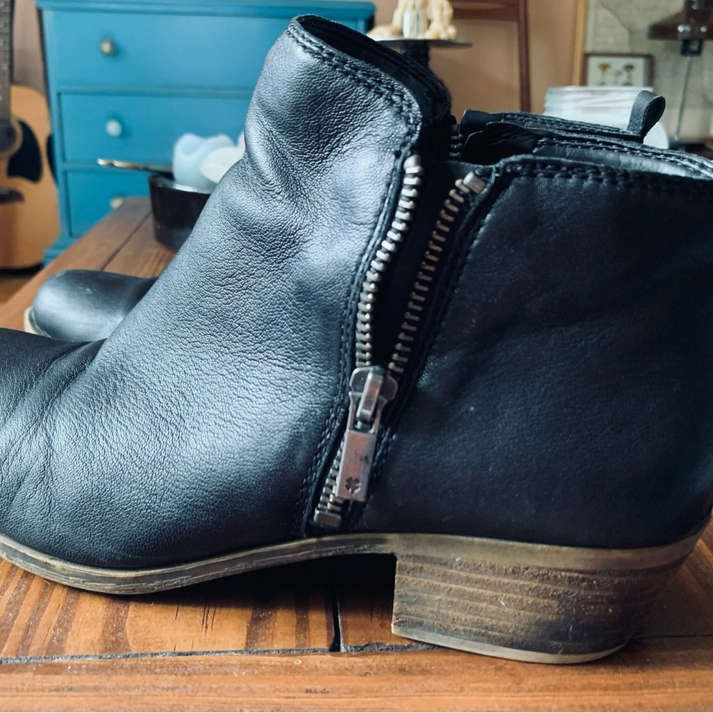 Black Leather Ankle Boots